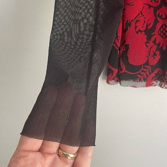 Petit Pois by Viviana G Velvet Feel Sheer Arms Popover Whimsy Goth NO SIZE TAG M - Picture 5 of 16